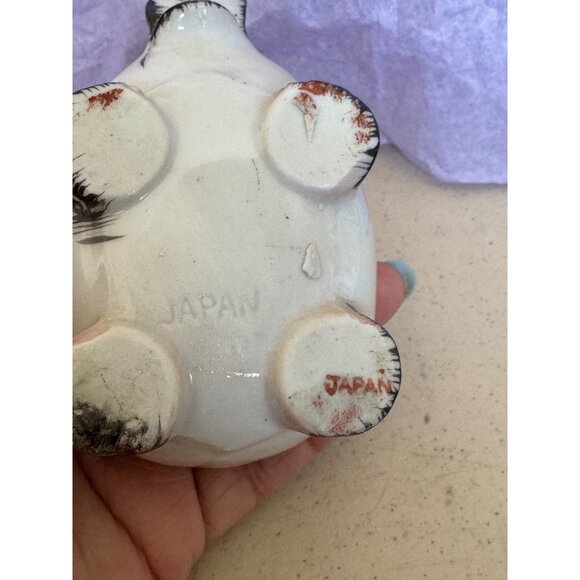 Vintage Pig Sugar Bowl Hand-Painted Ceramic Figurine Momma Pig - Picture 10 of 11